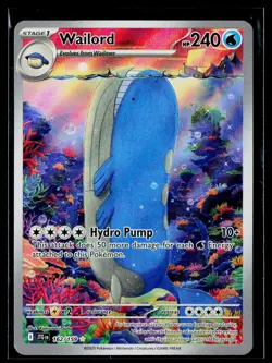 Pokemon TCG Wailord 162/159 - Illustration Rare - Journey Together NM - Image 1
