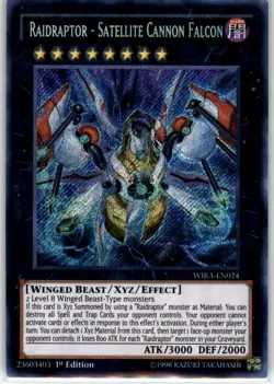 Raidraptor - Satellite Cannon Falcon Yu-Gi-Oh!WIRA-EN024 Secret Rare(ScR) 1st Ed - Image 1