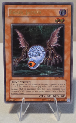 Yugioh Brain Jacker (UTR) FET-EN034 Unlimited Ultimate Rare Foil Imprint Error - Image 1