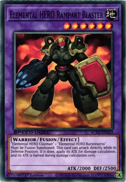Yugioh Elemental HERO Rampart Blaster SGX1-ENA23 Common 1st Edition NM - Image 1