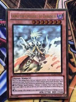 Gorz the Emissary of Darkness GLD5-EN024 Ghost/Gold Rare LP Limited Ed Yu-Gi-Oh - Image 1