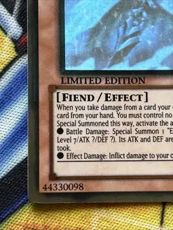 Gorz the Emissary of Darkness GLD5-EN024 Ghost/Gold Rare LP Limited Ed Yu-Gi-Oh - Image 5