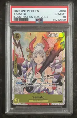 2025 One Piece Promos Yamato #016 Illustration Box Vol.2 PSA 10 - Image 1