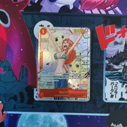 Bandai One Piece Nami Manga Panel OP01-016 Special Alt Art Holo Foil English - Image 1
