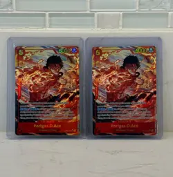 x2 One Piece TCG - The Time Of Battle ENG - Portgas D Ace - OP16-118 SEC Alt Art - Image 1