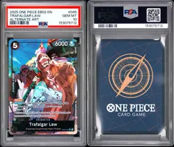 Bandai One Piece CCG 2025 EN EB02-045 Trafalgar Law Alt Art Foil PSA 10 - Image 3