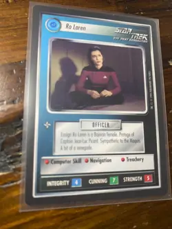Star Trek CCG 1E 1994 Black Border RO LAREN Rare Card NEVER PLAYED - Image 1