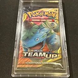 1 Pokemon TCG Sun & Moon Team Up Booster Pack - Celebi & Venusaur Art - Image 3