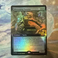 Blossoming Tortoise | FOIL | MTG Wilds of Eldraine (Extended Art) #0354 | M/NM - Image 1