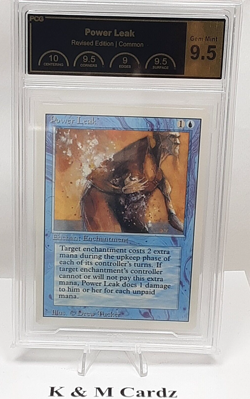MTG - Revised - Power Leak - Graded - PCG 9.5 - Vintage - Image 1