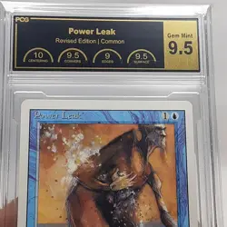 MTG - Revised - Power Leak - Graded - PCG 9.5 - Vintage - Image 3