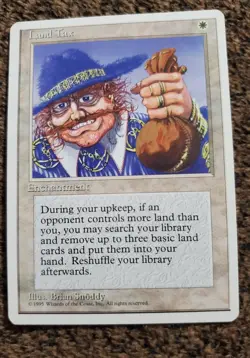 Vtg Land Tax 4th Edition Fourth 1995 MTG Rare Brian Snoddy. Has Imperfections - Image 5