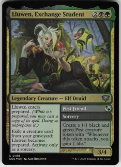 MTG Lluwen, Exchange Student Foil NM Secrets of Strixhaven Magic 199 - Image 1