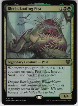 MTG Blech Loafing Pest Foil NM Secrets of Strixhaven Magic 176 - Image 1