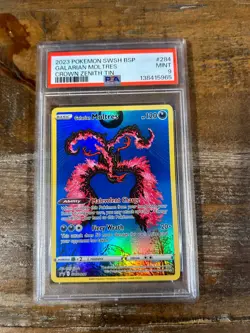 POKEMON 2023 Crown Zenith Tin Promo GALARIAN MOLTRES #284 PSA 9 Mint RARE - Image 1