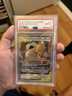 Pokemon Eevee & Snorlax GX 120/181 Tag Team #120 Team Up GEM MINT PSA 10 - Image 1