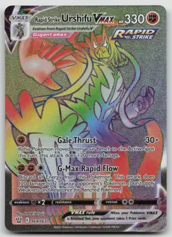 Pokemon TCG Rapid Strike Urshifu VMAX 169/163 Battle Styles Secret Rare Holo - Image 1
