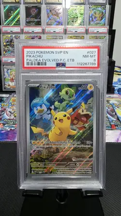 Pikachu Pokemon Center SVP 027 Promo PSA 8 Pokemon Card - Image 1