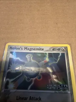 Pokemon TCG Holon's Magnemite EX Delta Species 70/113 Reverse Holo Stamped - Image 5