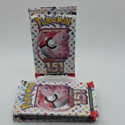 Nintendo Pokemon TCG Scarlet & Violet 151 Booster Pack Mew Art 10 Cards 5 packs - Image 1