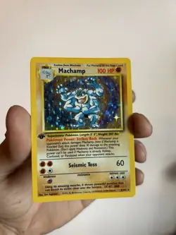Machamp Deck Exclusives 8/102 Holo Rare English 1st Ed 1999 HP100 Stage 2 - Image 3