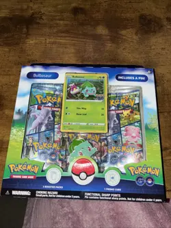 Pokemon TCG Bulbasaur Pin Collection Pokemon Go Box Pin Collection - Image 1
