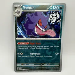 Pokemon TCG SV: Paldean Fates Gengar 057/091 Uncommon Reverse Holo NM - Image 1