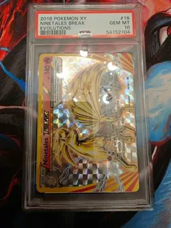 2016 POKEMON XY EVOLUTIONS #16 NINETALES BREAK PSA 10 - Image 1