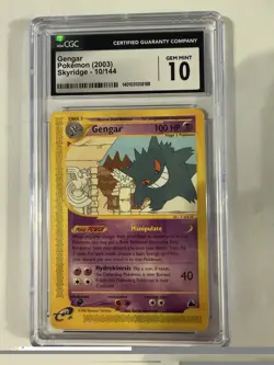 Pokemon Gengar CGC 10 2003 Skyridge 10/144 Gem Mint POP 33!!! - Image 1
