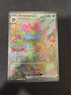 Near Mint Venusaur ex 198/165 Special Illustration Rare Pokemon 151 English - Image 3