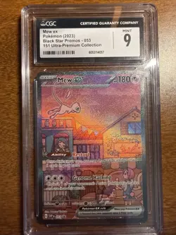 Pokemon Mew EX TCG SVP053, Ultra Premium Holo, Black Star Promo CGC 9 - Image 1