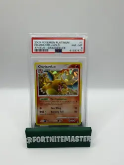 2009 POKEMON PLATINUM ARCEUS 1/99 CHARIZARD CRACKED ICE PSA 8 - RARE HOLO BLEED - Image 1
