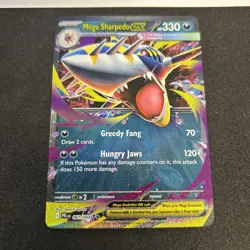 Mega Sharpedo ex 061/094 Pokemon Me02: Phantasmal Flames Holo - Image 4