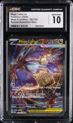 2025 POKEMON MEGA EVOLUTION #181/132 MEGA LATIAS EX CGC 10 GEM MINT - Image 1