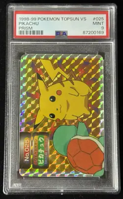 PSA 9 1998 Pokemon Topsun VS Pikachu Prism Pop 6 None Higher #025 - Image 1