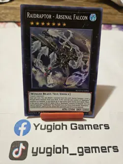 Yu-Gi-Oh Raidraptor Arsenal Falcon ROTD 1st Edition Super Rare Light Played - Image 1
