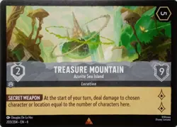 203/204 TREASURE MOUNTAIN AZURITE SEA ISLAND RARE DISNEY LORCANA CARD - Image 1