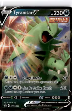 SWSH: Sword & Shield Promo Cards #SWSH109 Tyranitar V - Image 1