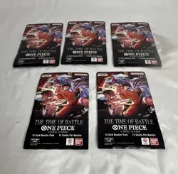 Bandai One Piece Card Game OP-16 Time of Battle Booster Pack Lot 5x English - Image 1