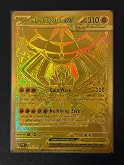 Pokemon Mega Zygarde EX 124/088 Secret Rare Full Art Gold Card - NM PACK FRESH - Image 1