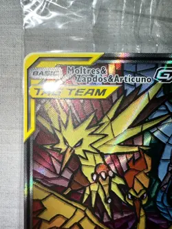 Pokemon TCG Moltres Zapdos Articuno GX SM210 Stained Glass Promo Card Sealed - Image 2