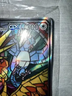 Pokemon TCG Moltres Zapdos Articuno GX SM210 Stained Glass Promo Card Sealed - Image 3