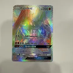 Zygarde GX 136/131 Pokemon TCG Secret Sm-Forbidden Light Rainbow Rare Holo Card - Image 1