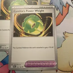 [4x Playset] Cynthia's Power Weight 162/182 SV10: Destined Rivals (DRI) Pokemon - Image 2