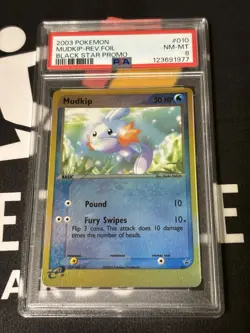 2003 Pokemon Mudkip Reverse Holo Black Star Promo #010 PSA 8 NM-MT - Image 1