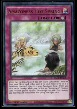 Amazoness Hot Spring Battles of Legend: Crystal Revenge BLCR-EN039 MP YuGiOh TCG - Image 1