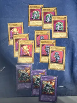 Yugioh Ojama Lot 3x Yellow Green Black Knight 1st Ed - Image 1