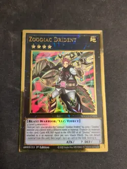 Yugioh Zoodiac Drident Gold Rare MAGO-EN036 1st Ed Near Mint - Image 1
