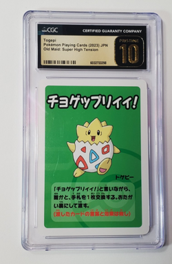 CGC 10 PRISTINE Pokemon Japanes Old Maid Super High Tension Togepi Playing Card - Image 1
