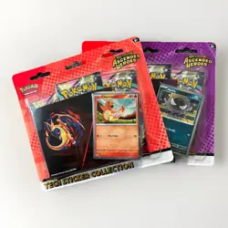 Pokemon TCG Ascended Heroes Tech Sticker Collection- Charmander & Gastly- 2 PACK - Image 1